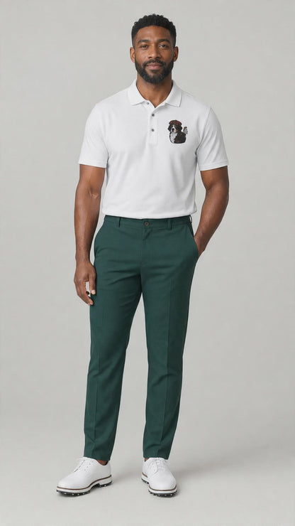 Bernese Golfer Tartan - Embroidered Polo Shirt