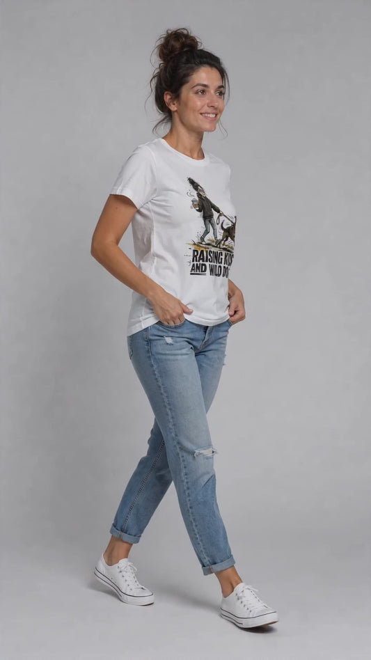 T-Shirt – Kinder & wilde Hunde erziehen