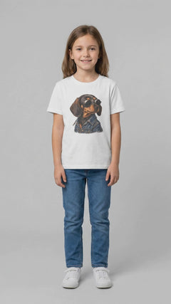 Dackel Kinder T-Shirt - Cooles Hunde Shirt für Mädchen und Jungen