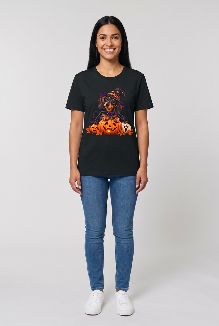 Hexen-Dackel Halloween T-Shirt