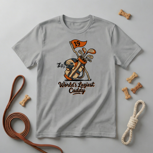 T-Shirt Pug - World's Laziest Caddy Golf