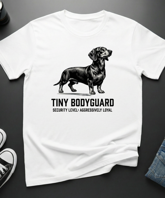 Tiny Bodyguard Dachshund T-Shirt