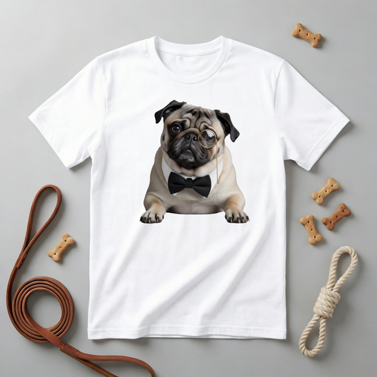 T-Shirt  Pug with Bow Tie
